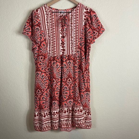 Knox Rose Mini Flutter Sleeve Dress Size Large - Picture 2 of 6